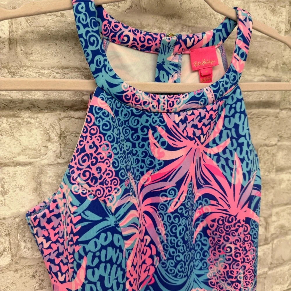 Lilly Pulitzer Sophelia Shift‎ Dress Tropical Girls/Junior sz 16 Scuba Ponte